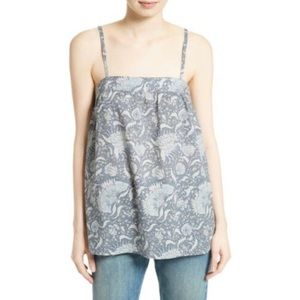 Vince. Vintage Floral Paisley Square Neck Sleeveless Top XS